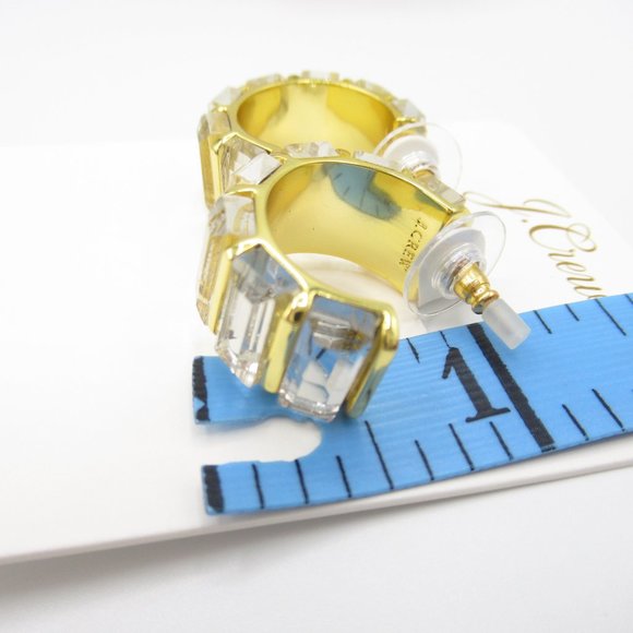 J. Crew Trapezoid Stone Hoop Earrings ASO Meghan Markle - Picture 8 of 9